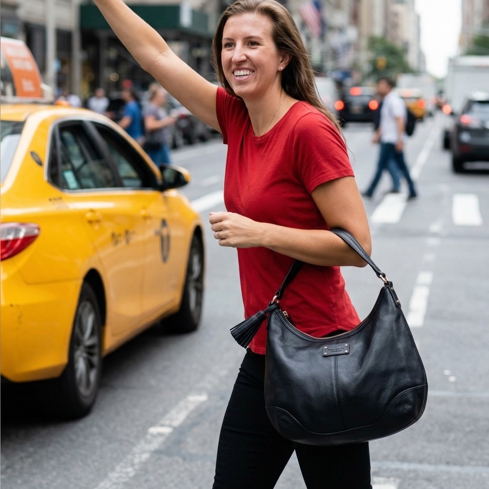 Kate Spade Vintage Stratford Lori Pebbled Leather Hobo Bag